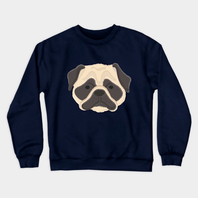 Pug Face Crewneck Sweatshirt by LittleMissy